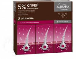 Алерана, спрей для наружного применения 5% 60 мл 3 шт