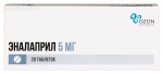 Эналаприл, таблетки 5 мг 20 шт (рег. № ЛП-007657 и ЛП-№(002991)-(РГ-RU)