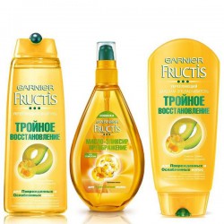 Набор Garnier Фруктис тройное восстановление шампунь бальзам масло
